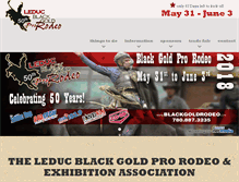 Tablet Screenshot of blackgoldrodeo.com